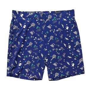 Polo Ralph Lauren Golf Swim Shorts 36 Blue Tennis & Golf Print & Polo Crest NWT